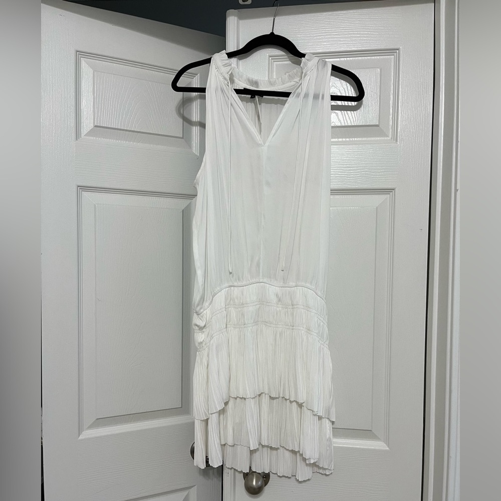 Satin Smocked Drop Waist Tank Dress